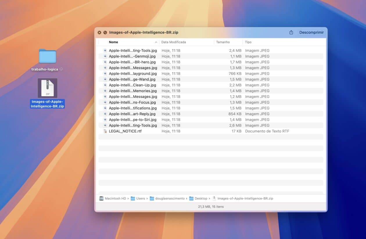 Extensão torna a Quick Look do Finder compatível com pastas e arquivos ZIP
