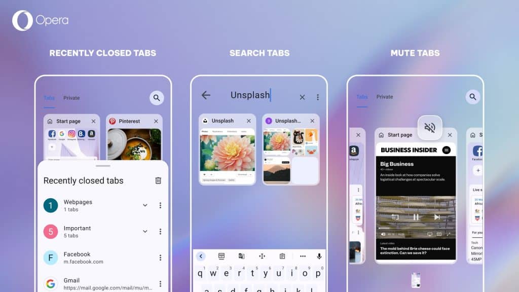 Novo Opera para Android traz sistema avançado de abas e agrupamento