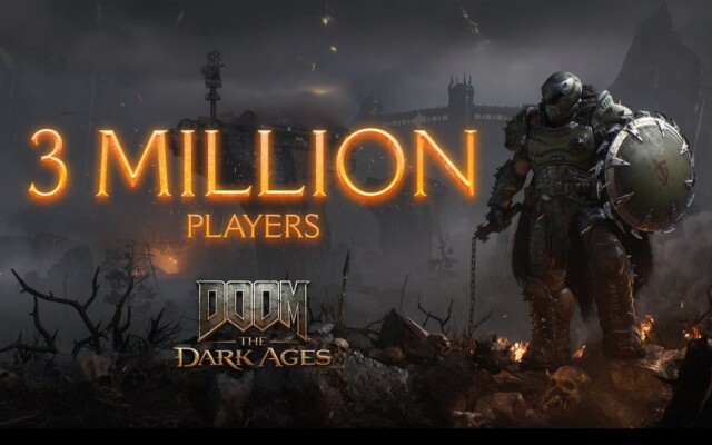 DOOM: The Dark Ages alcança 3 milhões de jogadores sete vezes mais rápido que Eternal