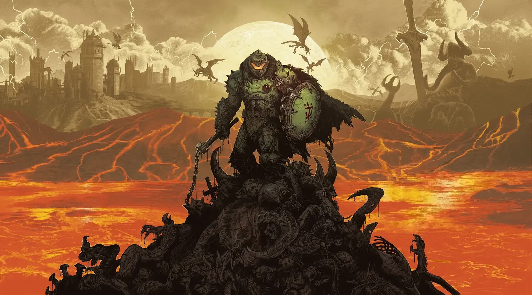 Mídia física de Doom The Dark Ages traz disco quase vazio
