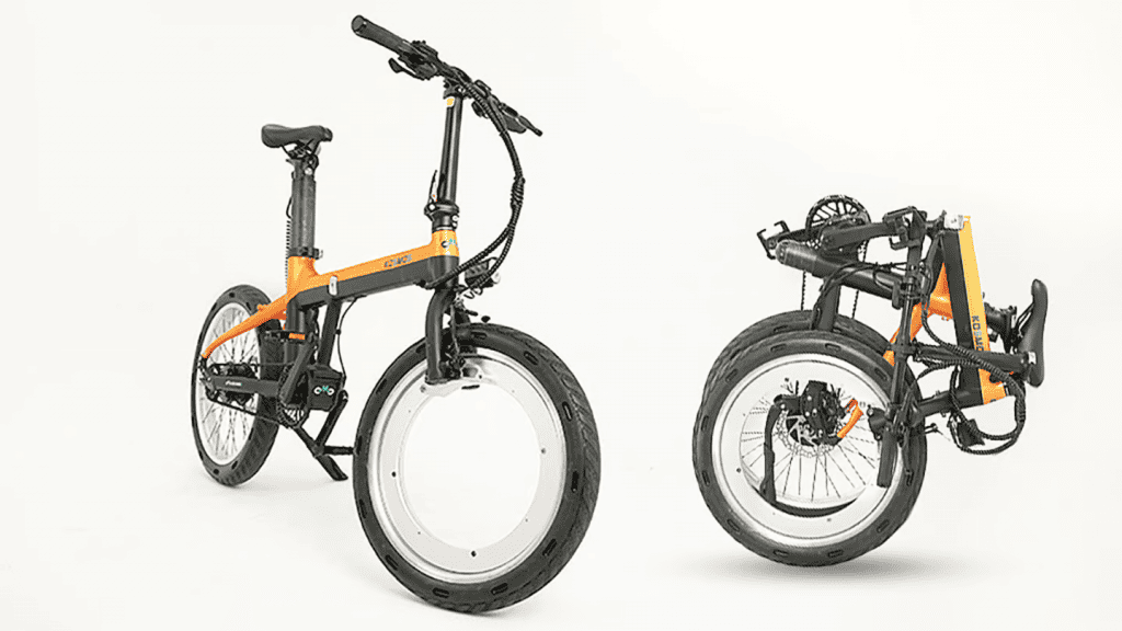 Bicicleta elétrica dobrável com design inovador da Kosmos