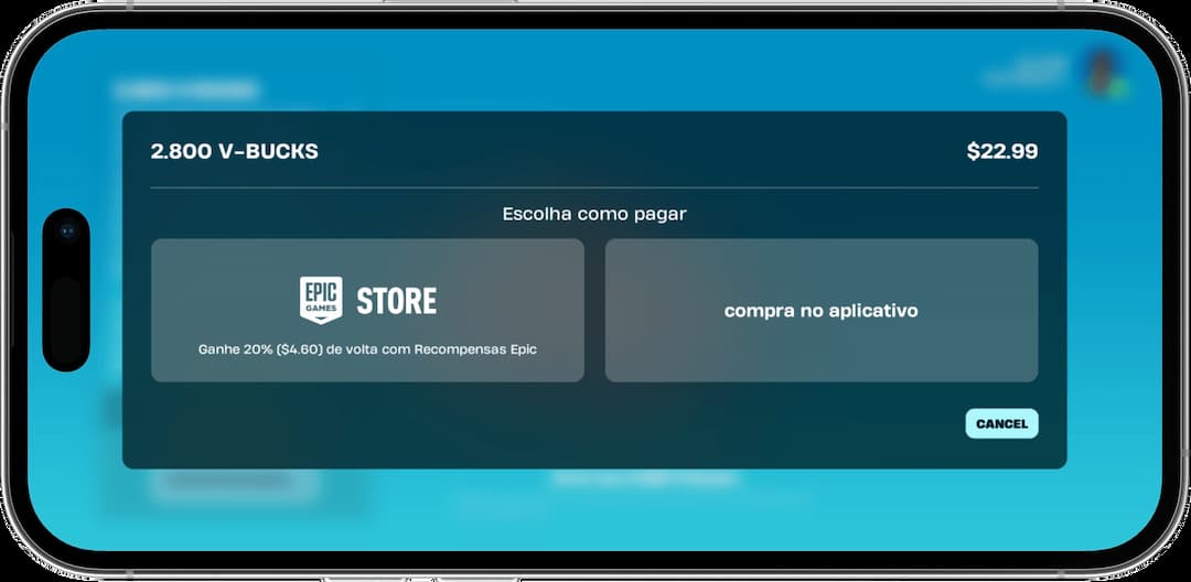 Economize no Fortnite com 20% de volta em Recompensas Epic