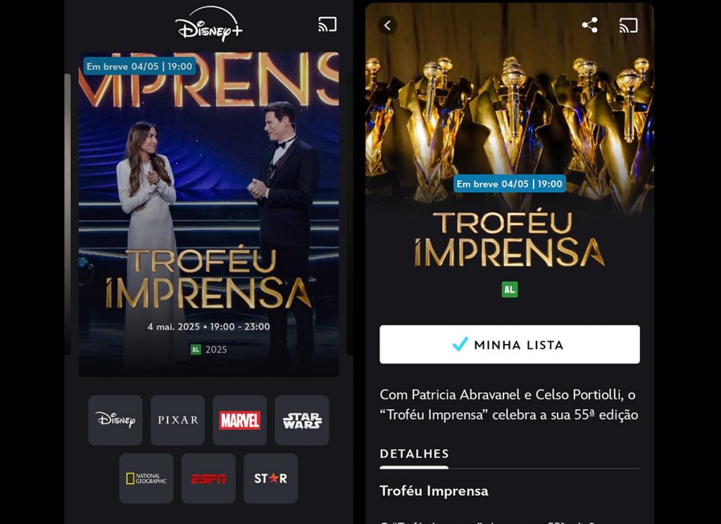 Primeiro Troféu Imprensa sem Silvio Santos vai ao ar pelo SBT e Disney+
